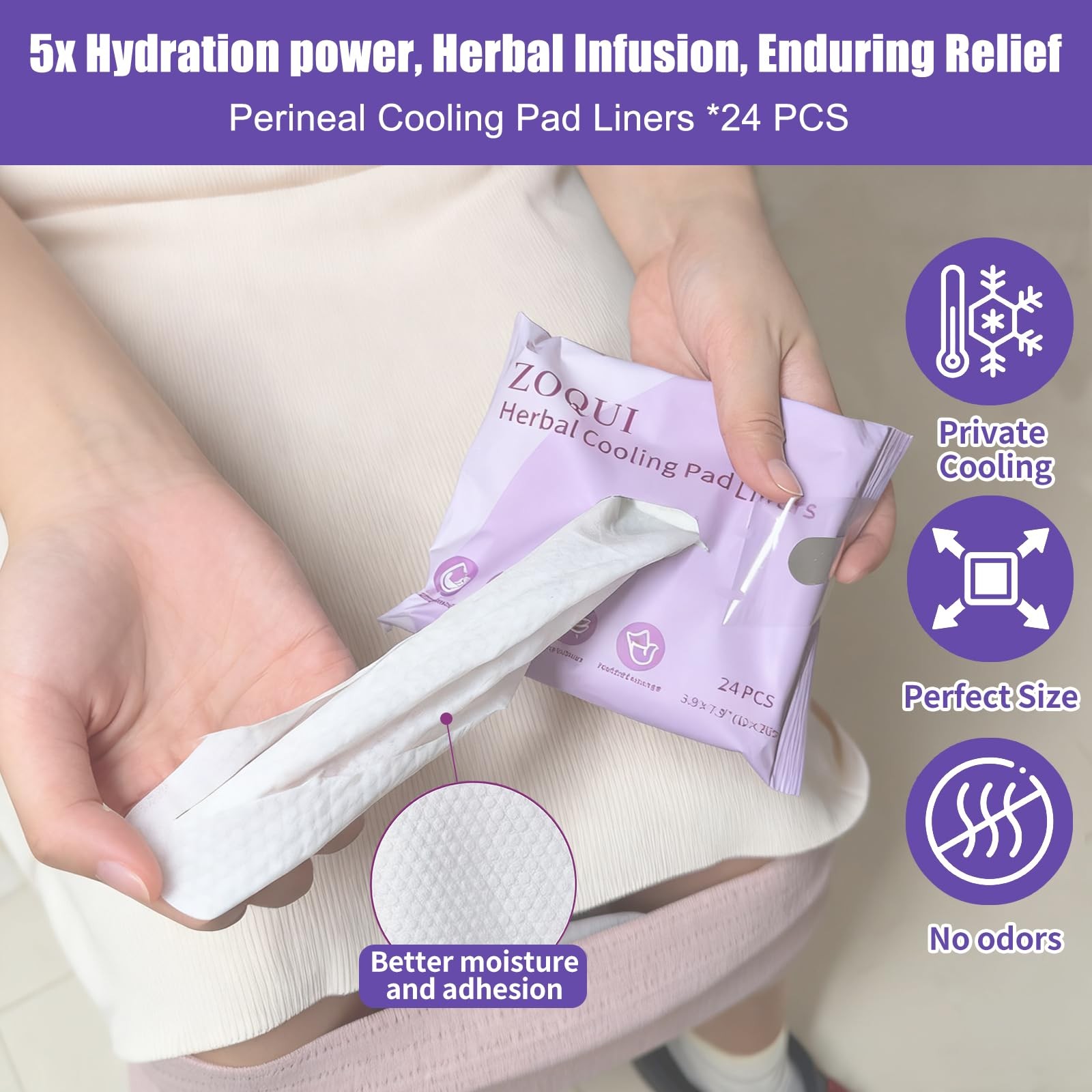 Postpartum Recovery Kit for New Moms, 16 Pcs Perineal Care Set 4-ln-1, Purple