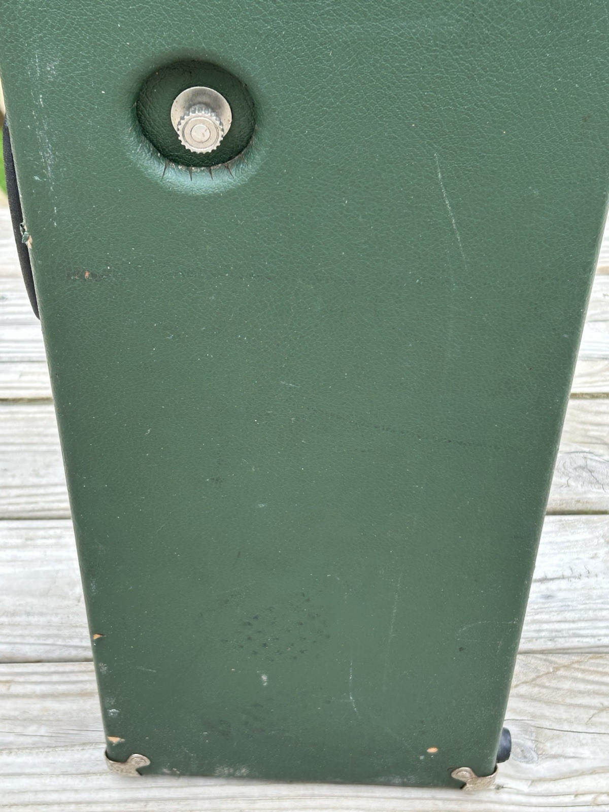 VTG Wood Storage Box Robertshaw EMT OXYGEN TANK CASE Empty Portable Green 31”