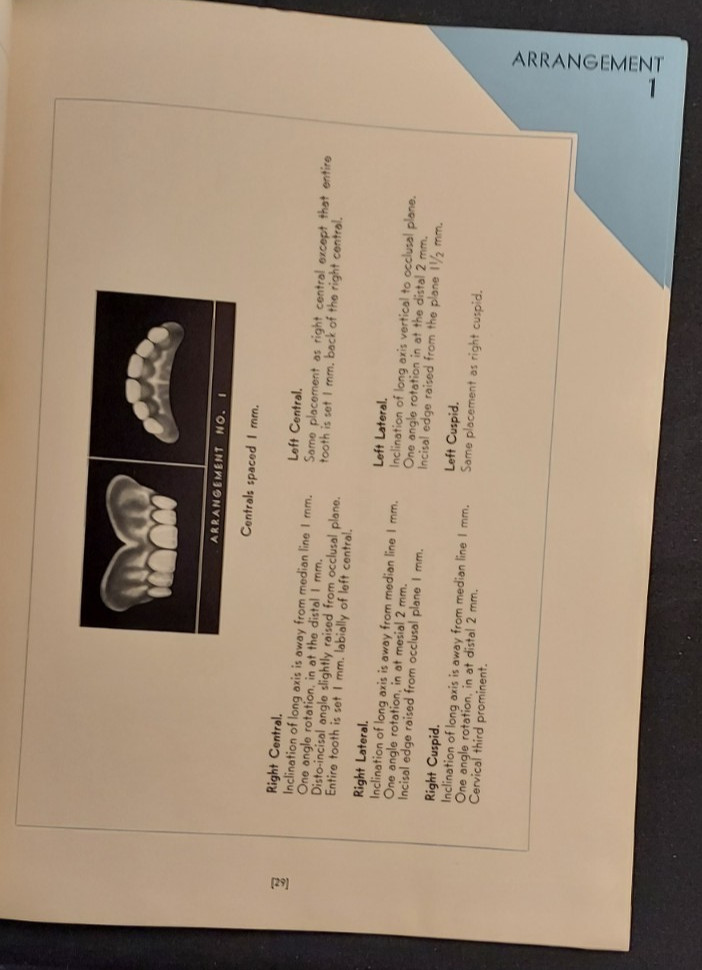 1940 Dental Book Trubyte New Hue Anteriors Dentures Dentists’ Supply Co New York