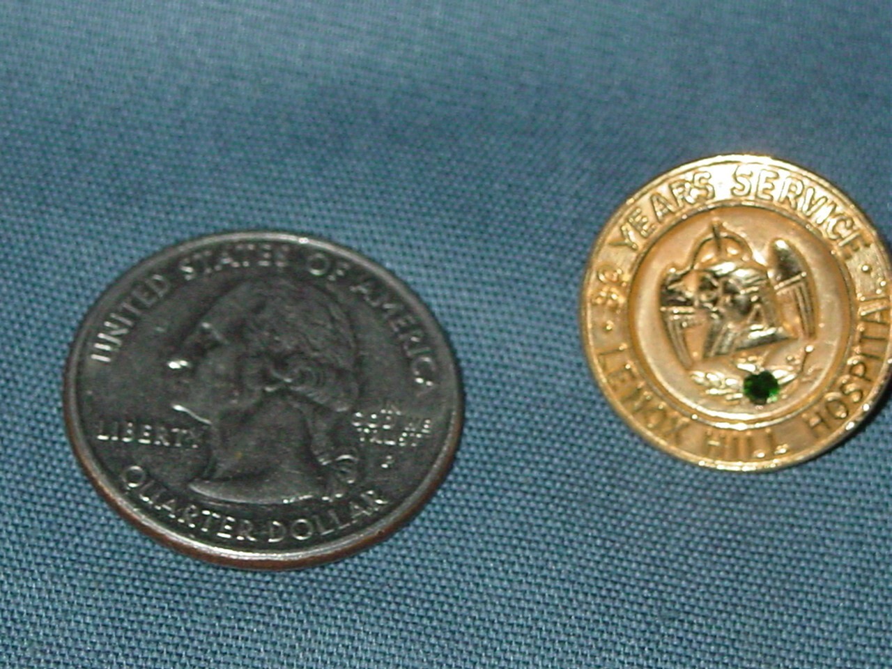 Lenox Hill Hospital 30 yr Nurse Lapel Service Pin 1/20 Gold Filled