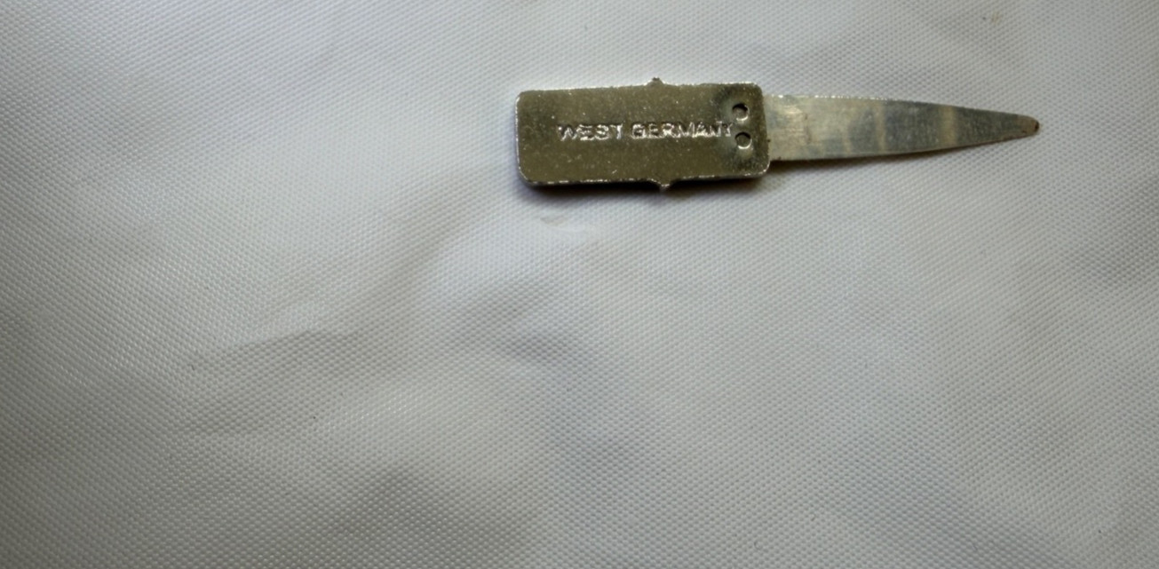 Vintage 835 Silver Travel Toothpick with Removable Cover/ Mayodent West Germany