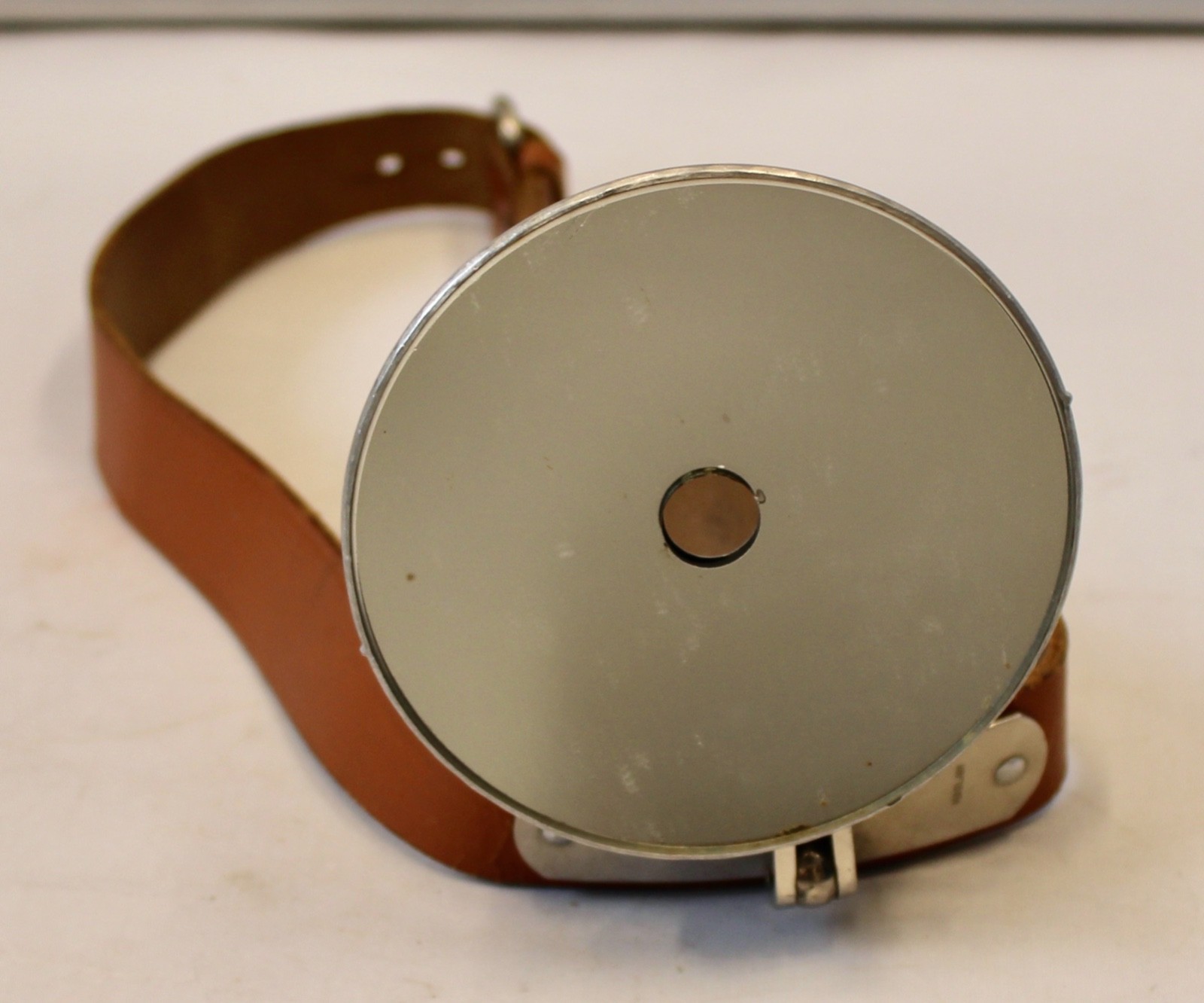 06/06. Vintage Doctor’s Head Reflector Mirror Japan Gem S P Company Leather Band