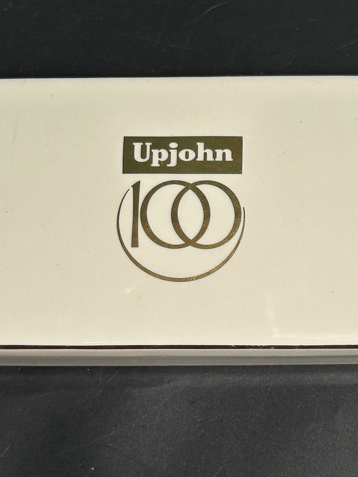 Vtg The Upjohn Co 100 Years Executive Pharmaceutical Porcelain Trinket Box Japan
