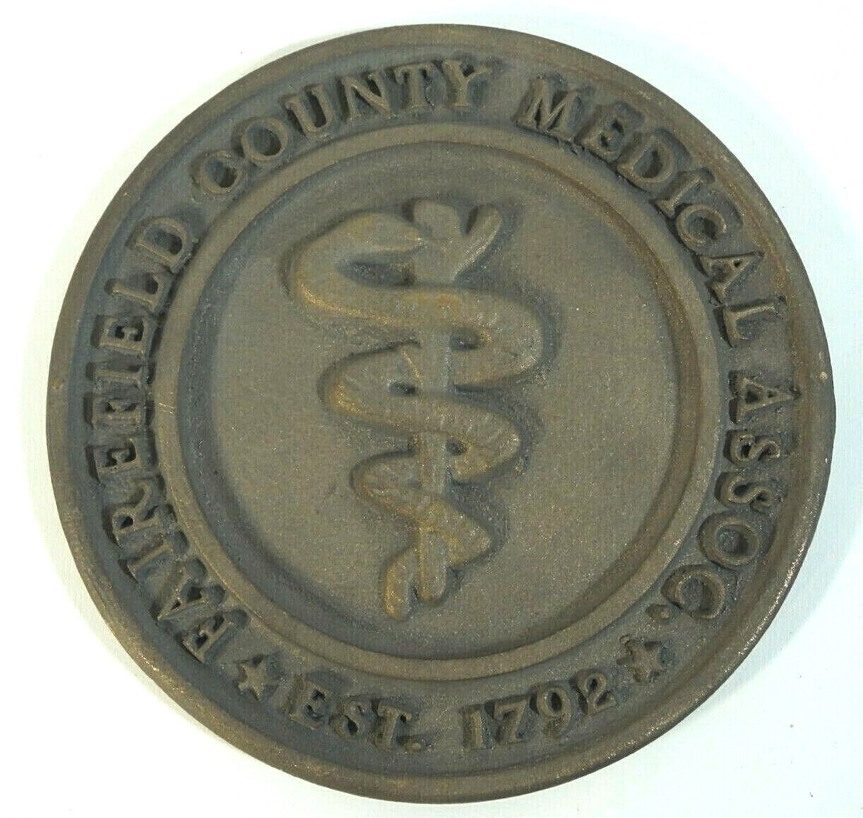 Fairfield County Medical Assoc. Est. 1792 Bronze Commemorative Medallion