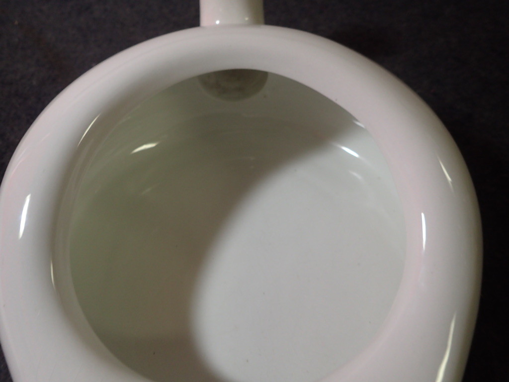 Antique White Porcelain RU? China Bedpan Chamber Pot with Urinal