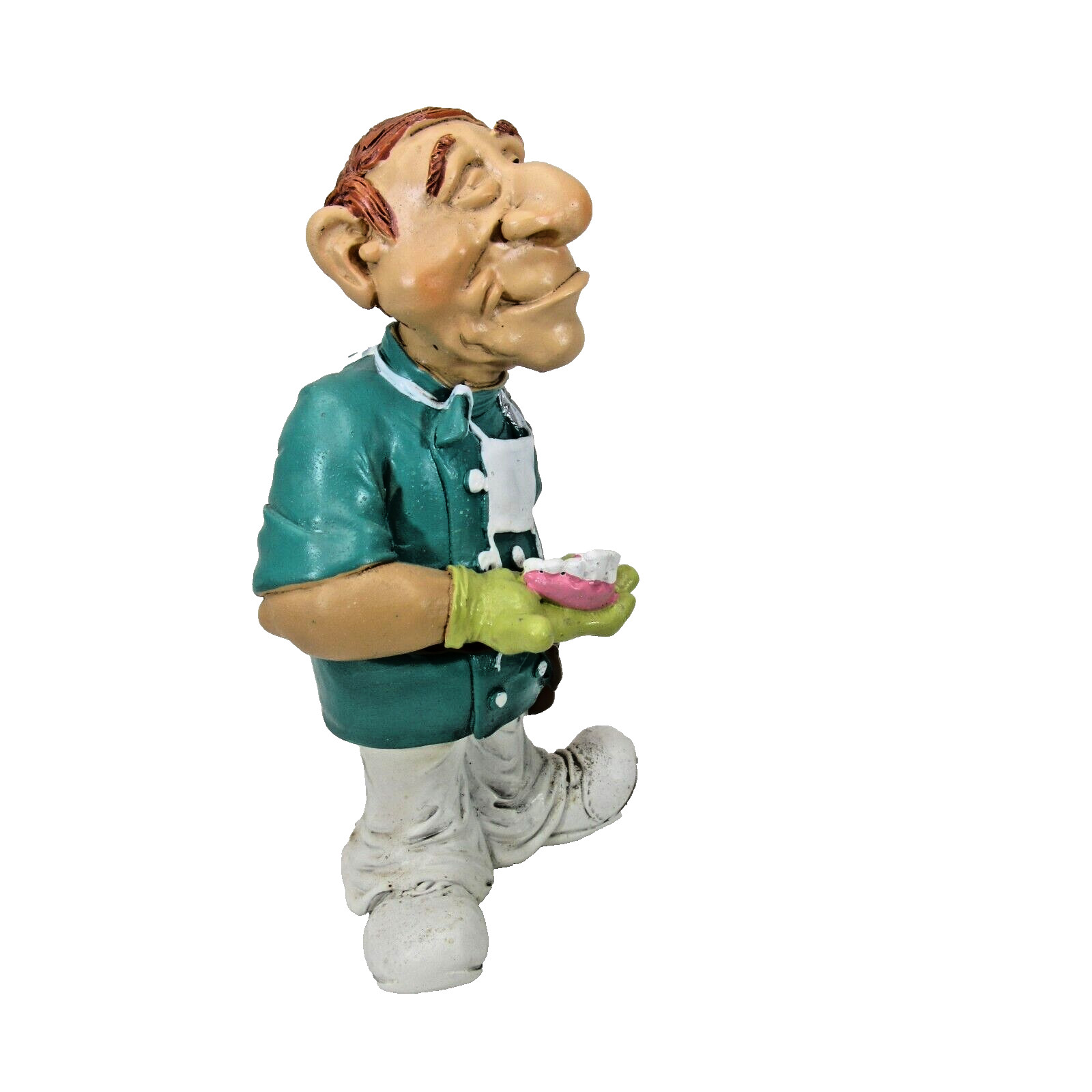 5.5″ Dentist whimsical dental figurine dentures vintage resin DDS doctor gift