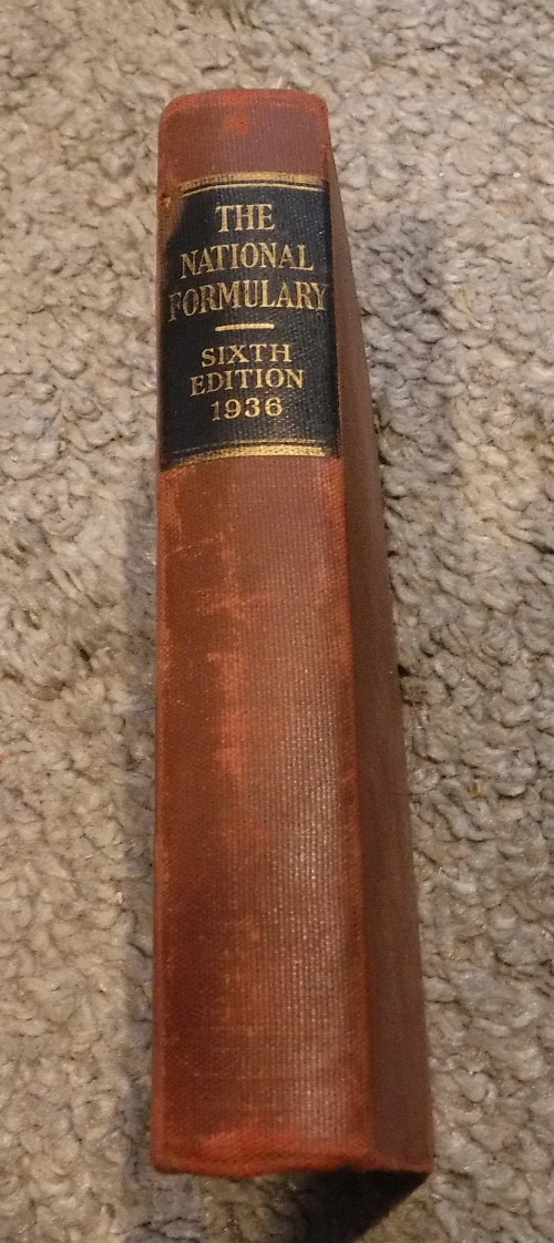 1936 THE NATIONAL FORMULARY 6th EDITION AMERICAN PHARMACY MEDICINE