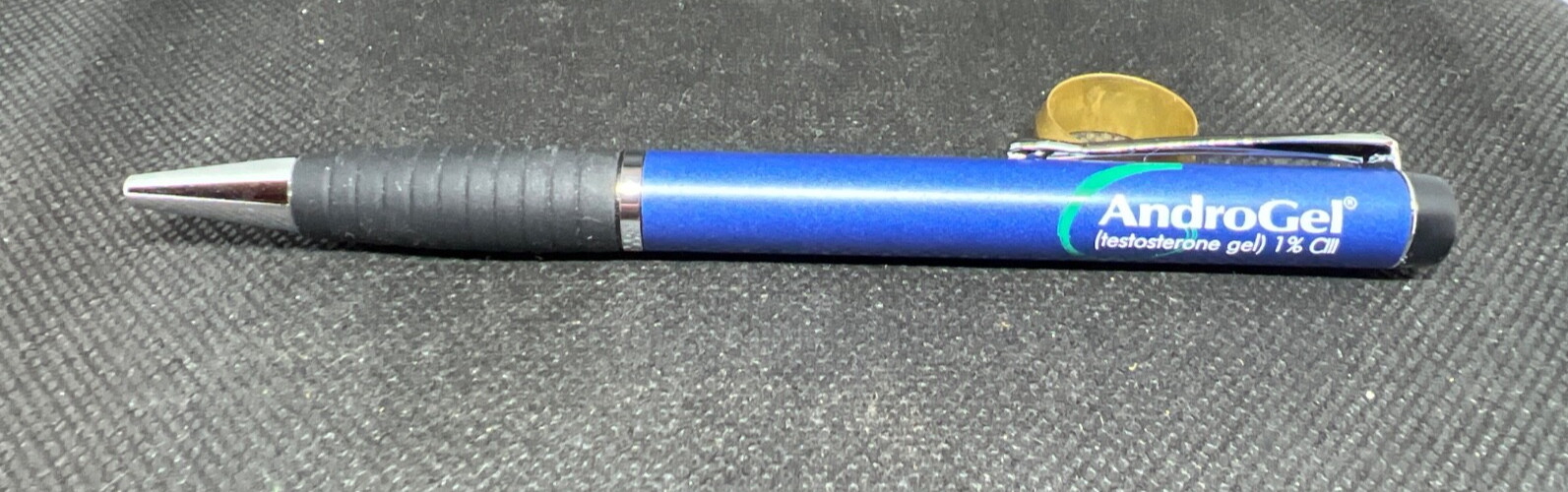 ANDROGEL Medical Drug Rep Pharmaceutical Pen Heavy Metal Collectible Advertising