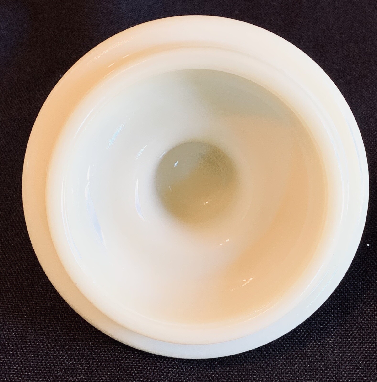 Vintage DARVON COMPOUND 65 Apothecary Custard Milk Glass Jar Canister & Lid 5.5”