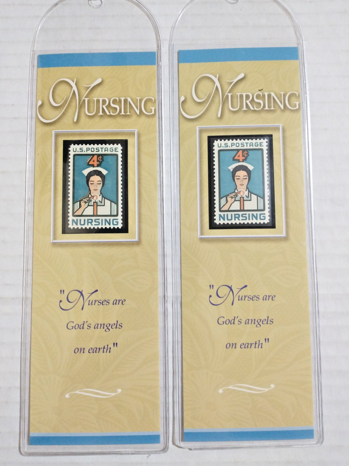 RARE – 1961 Nursing Stamp – Mint Archival Bookmark – LOT of 2 – Nurse & Nurses