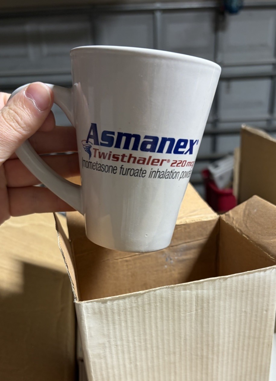 Asmanex Asthma Drug Rep Advertising Coffee Mug Cup – Pharma Promo RARE