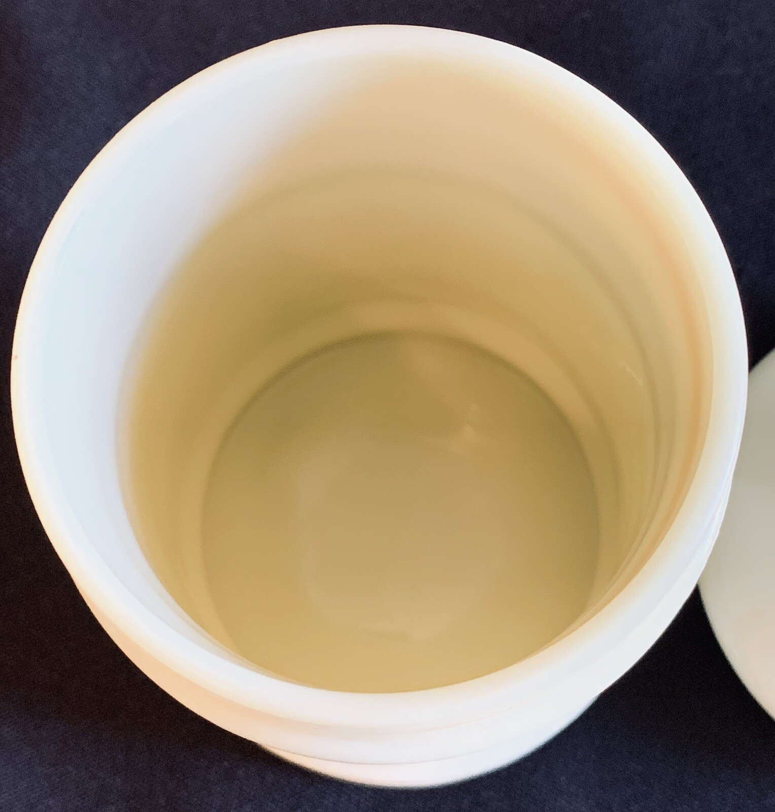 Vintage DARVON COMPOUND 65 Apothecary Custard Milk Glass Jar Canister & Lid 5.5”