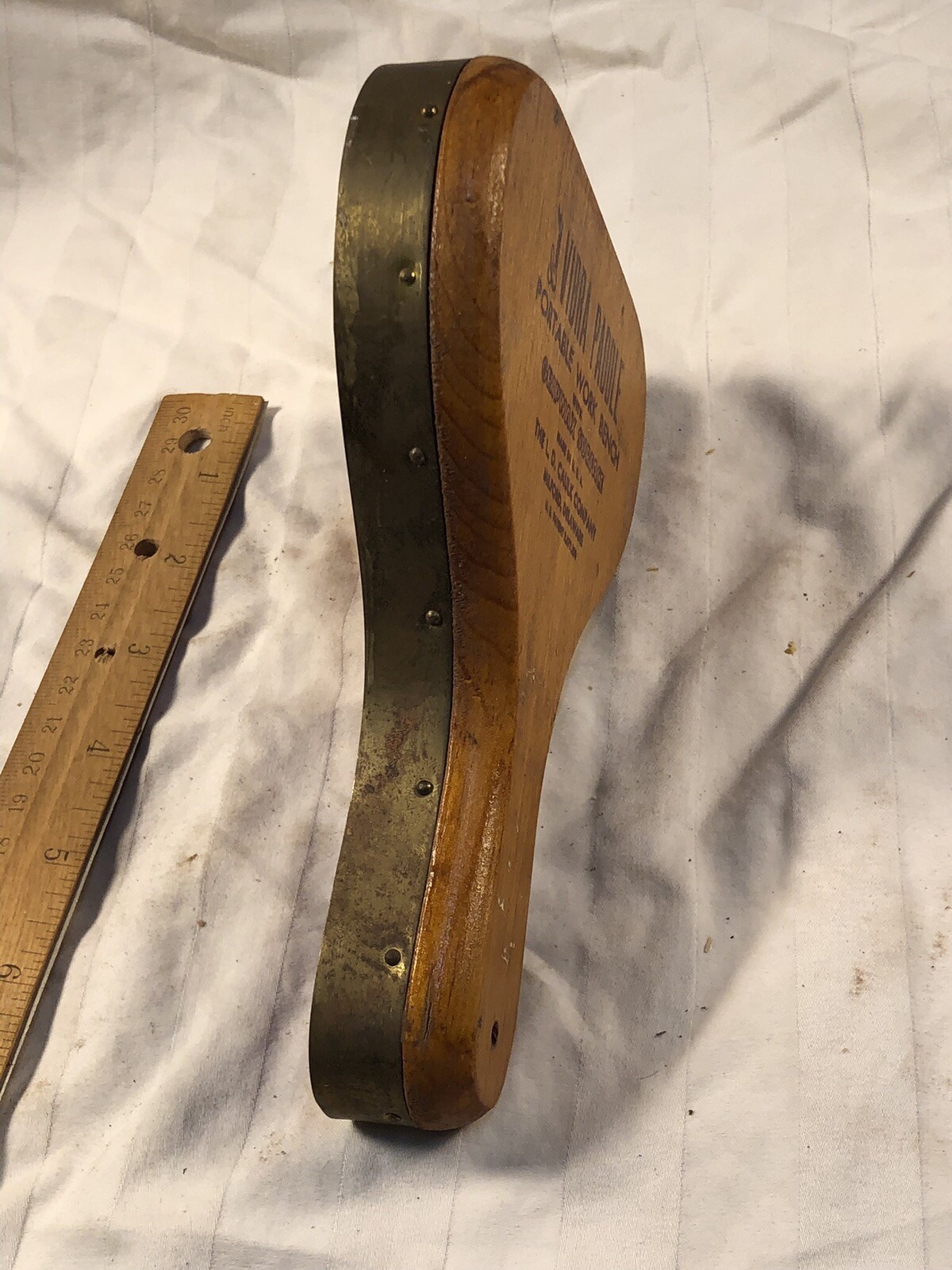 Antique Vintage DENTAL Vibra Paddle Portable Work Bench Wood L.D. Caulk Co. RARE