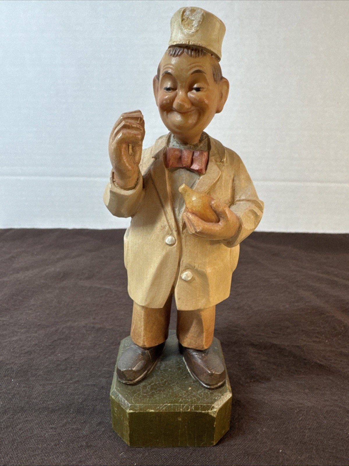 Anri Ears Nose Throat Specialist Medical Doctor Art Carved Wood Italy VTG