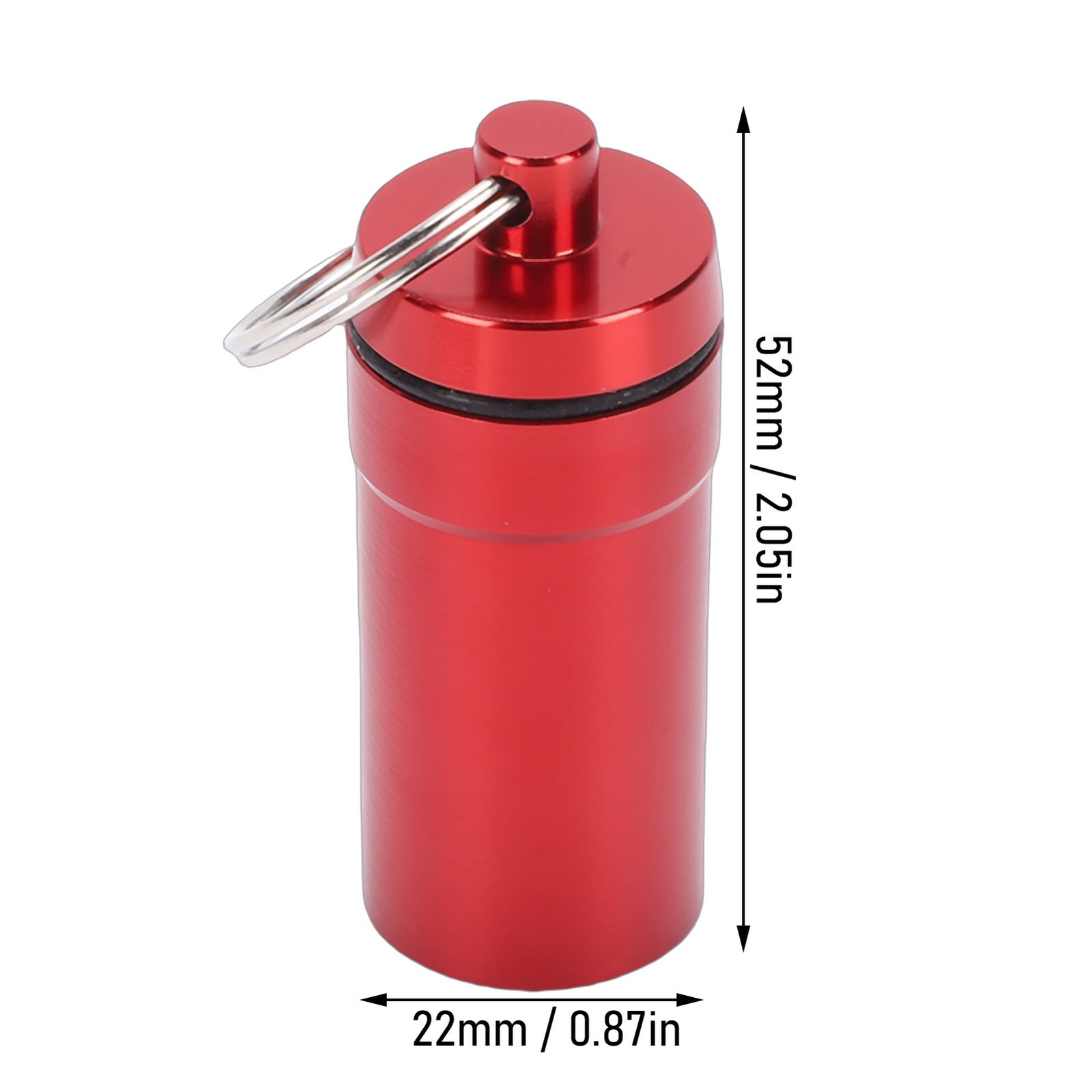 2-5pcs Mini Keychain Tablets Case Water Proof Outdoor Tablets Container Red
