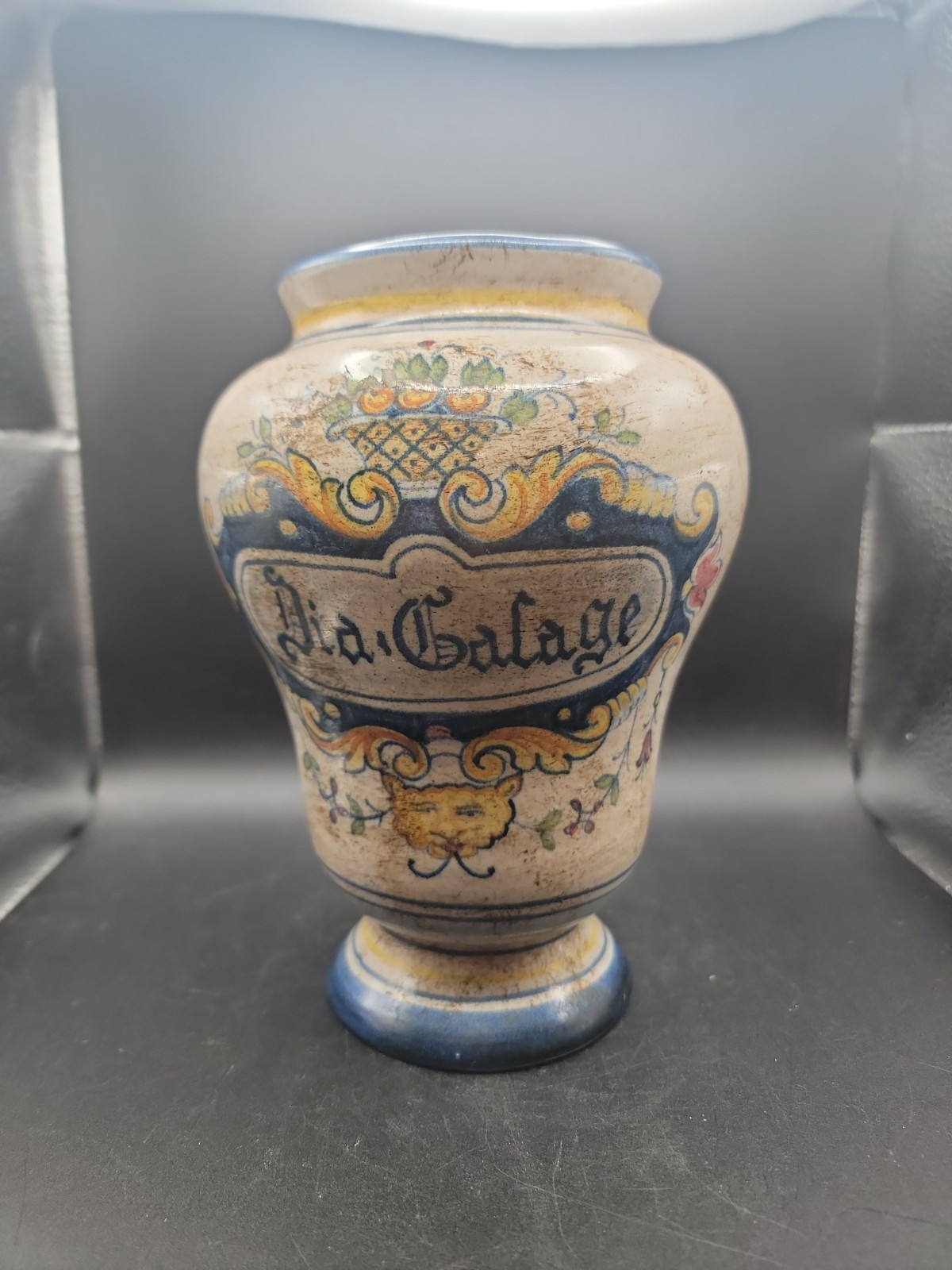 Vintage Italian Majolica Apothecary Jar Vase Deruta Style Hand Painted…