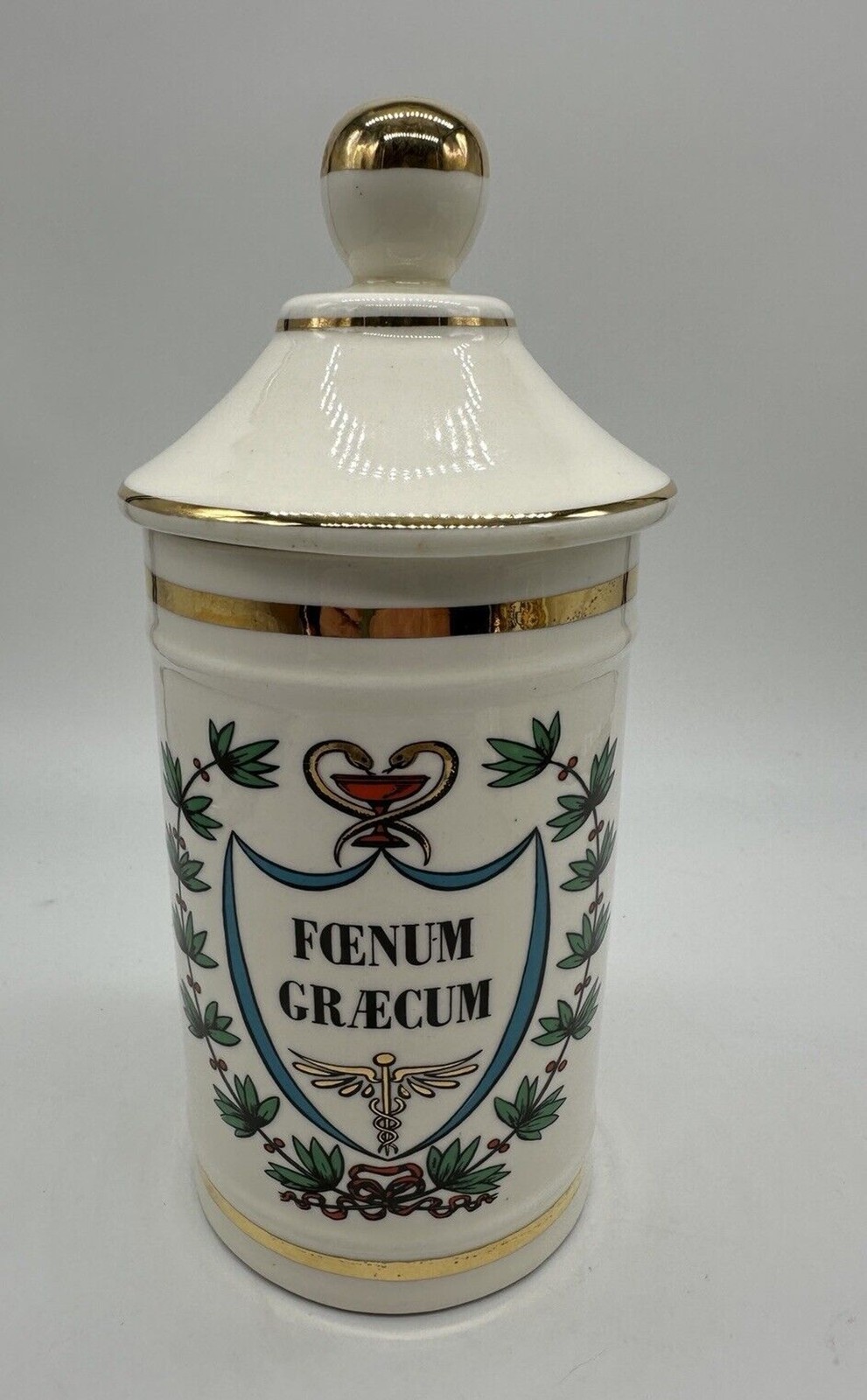 Vintage Foenum Graecum Apothecary Jar Unbranded Unmarked