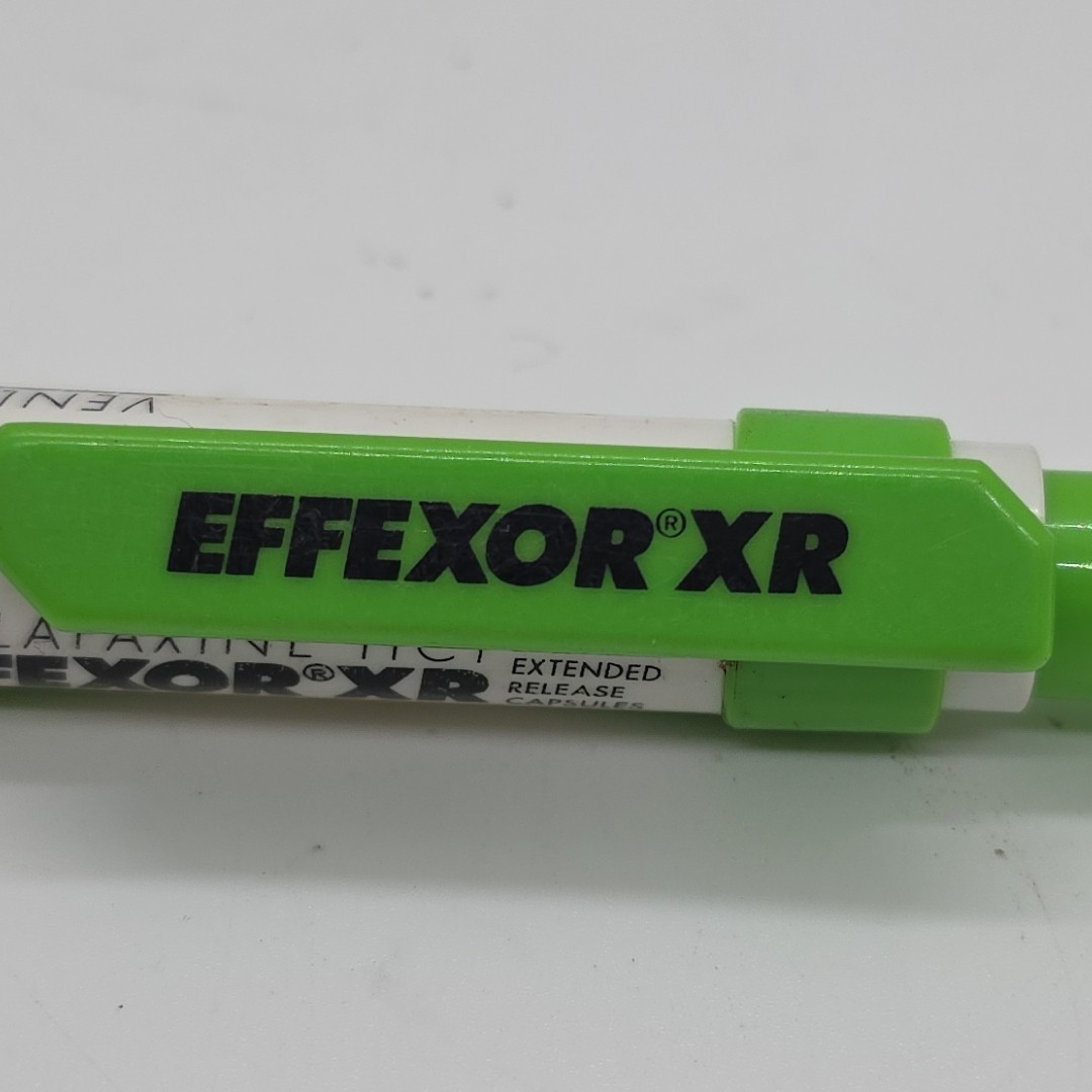 Effexor XR Promotional Click Pen – Green & White Pharma Rep Collectible