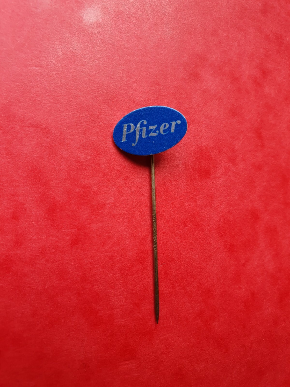Pfizer pin badge Pharmacy biotechnology vaccines immunology USA United states