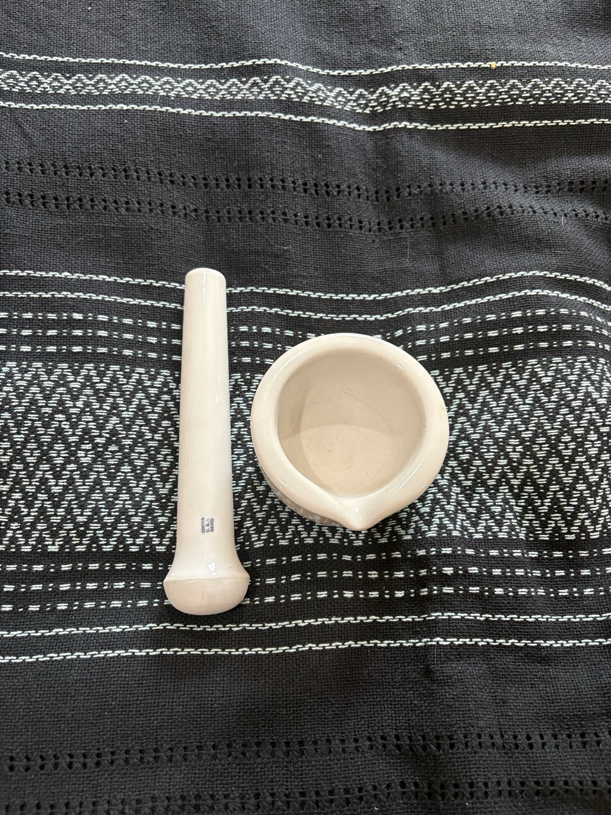 VTG Coors USA Glazed Mortar & Pestle Set, Lab Apothecary, Models 60313 & 52009