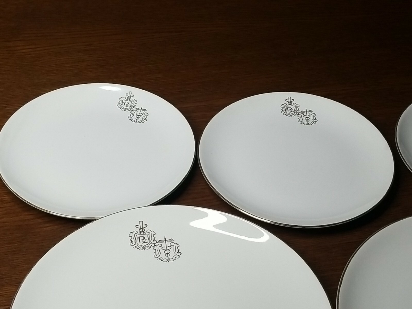 5 Crestware Owens Illinois Pharmacist RX Dr Caduceus Medical Plates