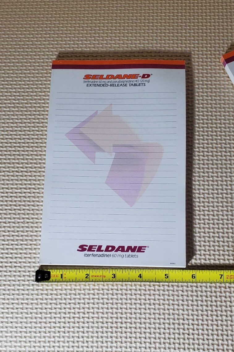 Pharmaceutical Advertising Blank Notepads Lot Of 2 8.5in.x 5.5in. -New
