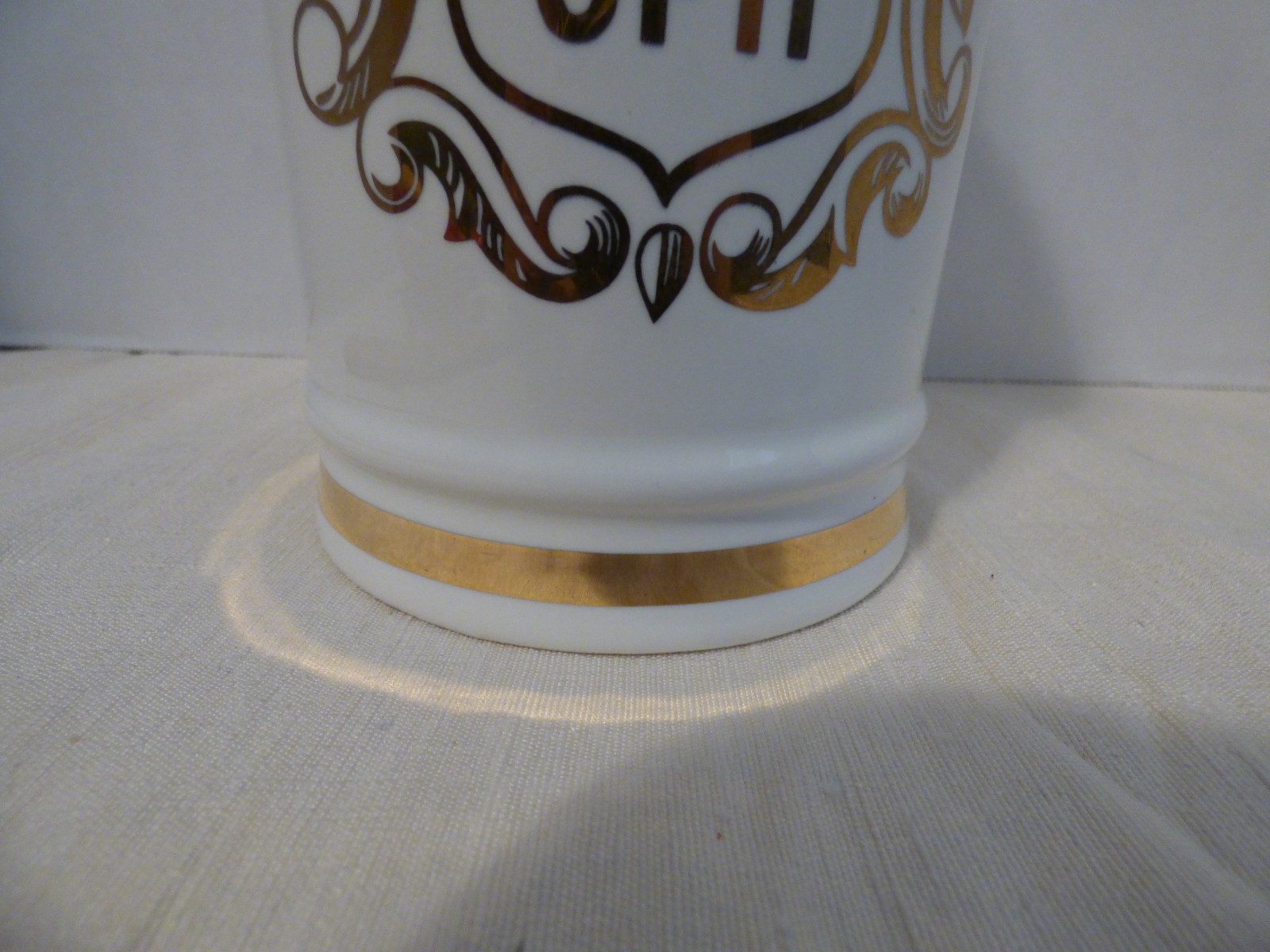 Owens Illinois EXT OPii (Opium Extract) Apothecary Jar Ceramic Pantry Canister