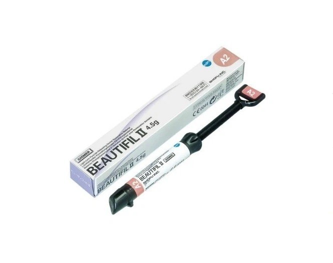 Shofu Beautifil II A2 Syringe, 1 – 4.5 Gm. Syringe. Nano-Hybrid Composite #1402