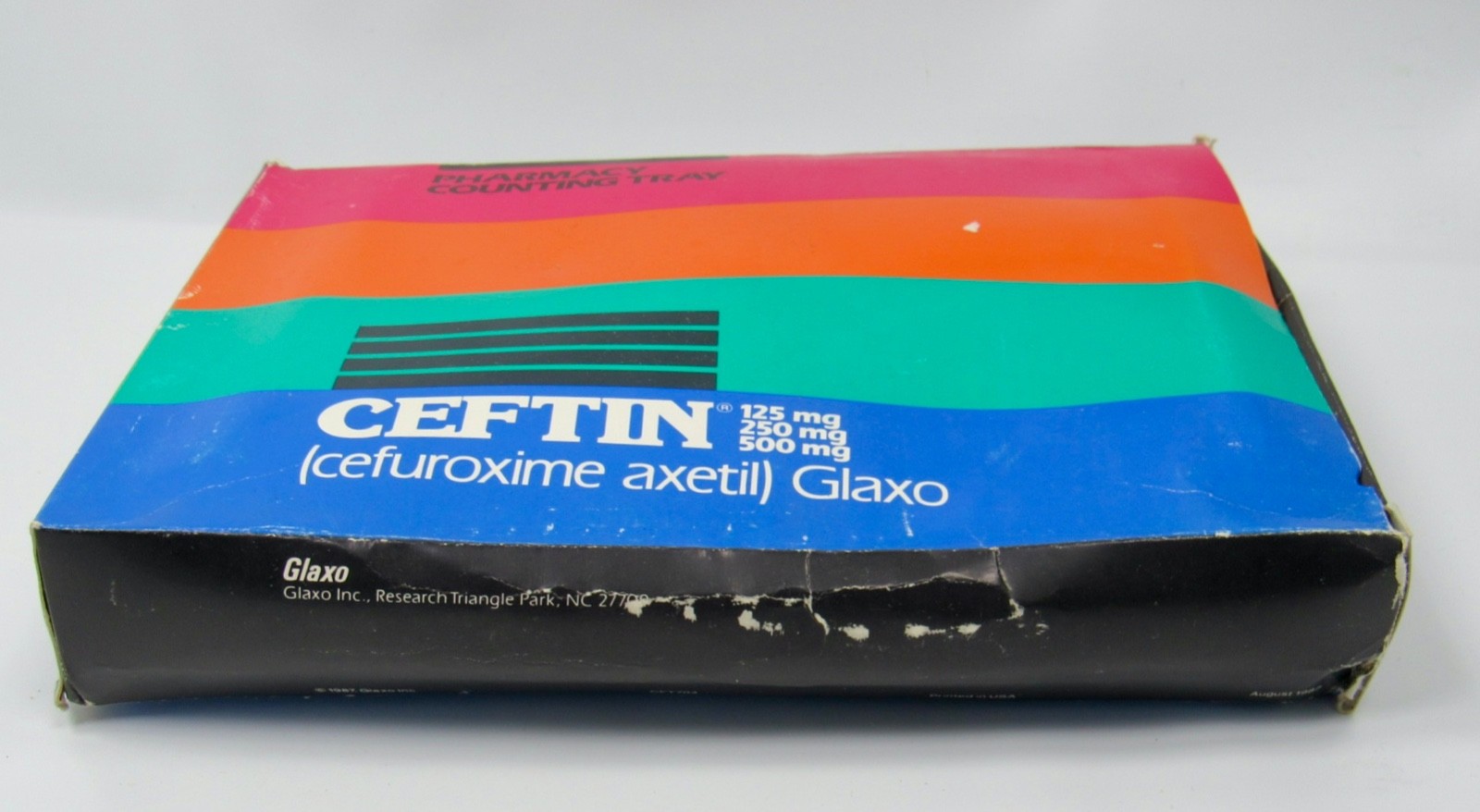 Rare Ceftin Pharmacy Counting Tray in Original Box Drug Rep Pharmaceutical Promo