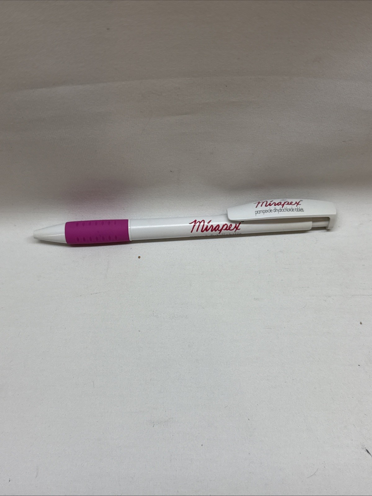 Pharmaceutical Drug Rep Promo Pen Mirapex Pink And White