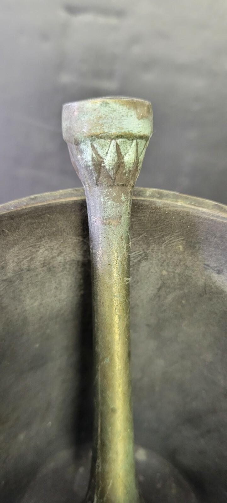 Vintage Brass Bronze Mortar and Pestle (WILLIAM PROCTER JR 1817 – 1874 ) RX