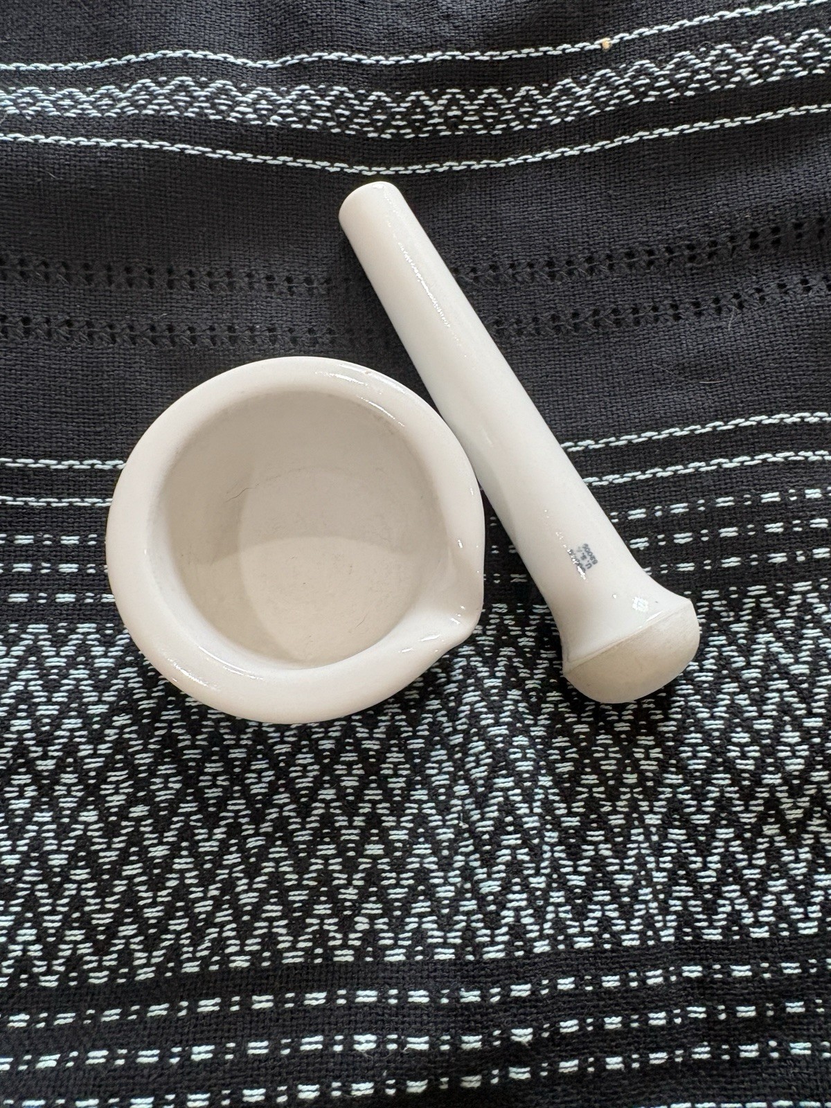 VTG Coors USA Glazed Mortar & Pestle Set, Lab Apothecary, Models 60313 & 52009