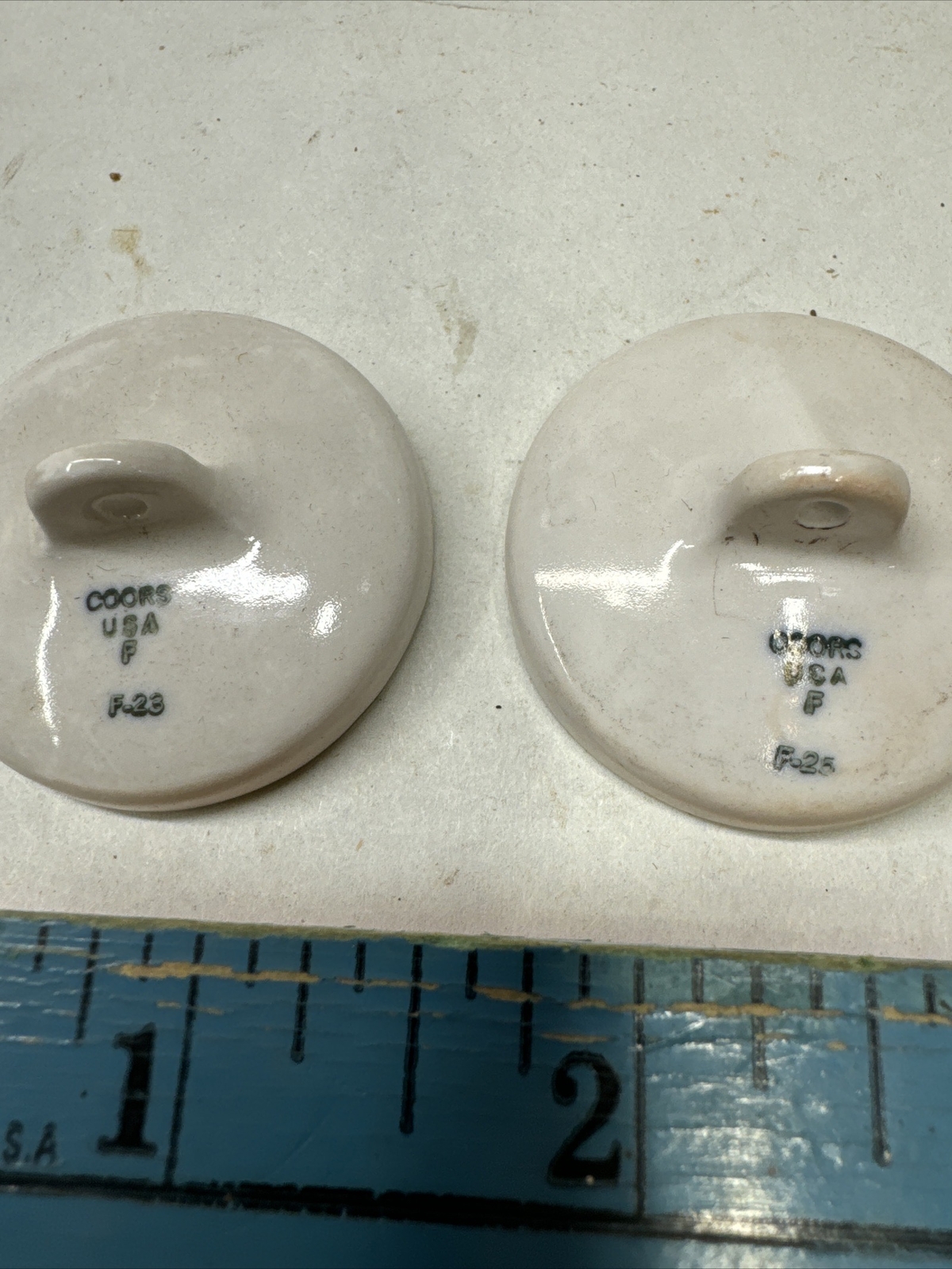 4 Coors Crucible Lids Porcelain Pharmacy Lab Apothecary
