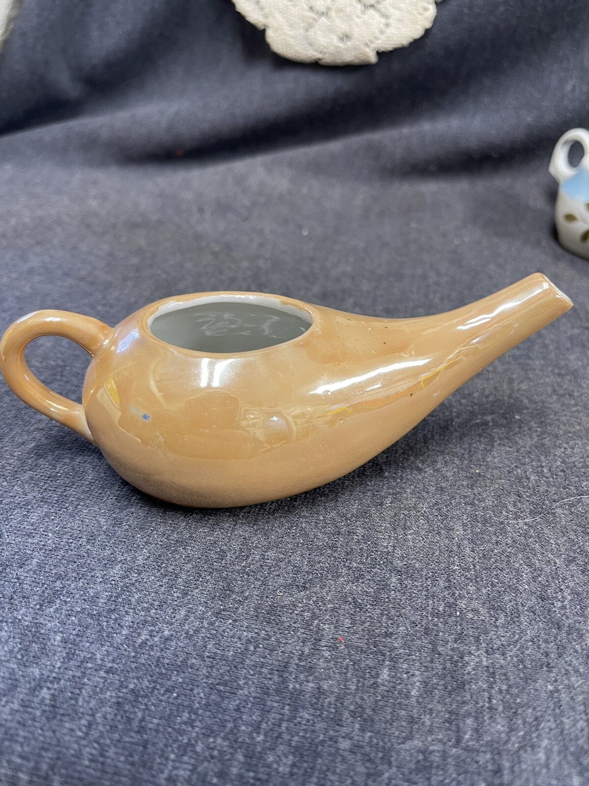 Antique Medical Invalid Feeder Pap Cup Made In Japan Great To Use As A Neti Pot