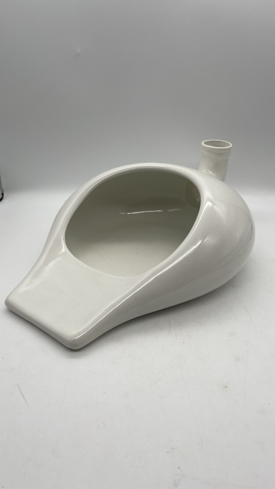 Antique White Porcelain Ironstone China Bedpan Chamber Pot with Urinal Marked