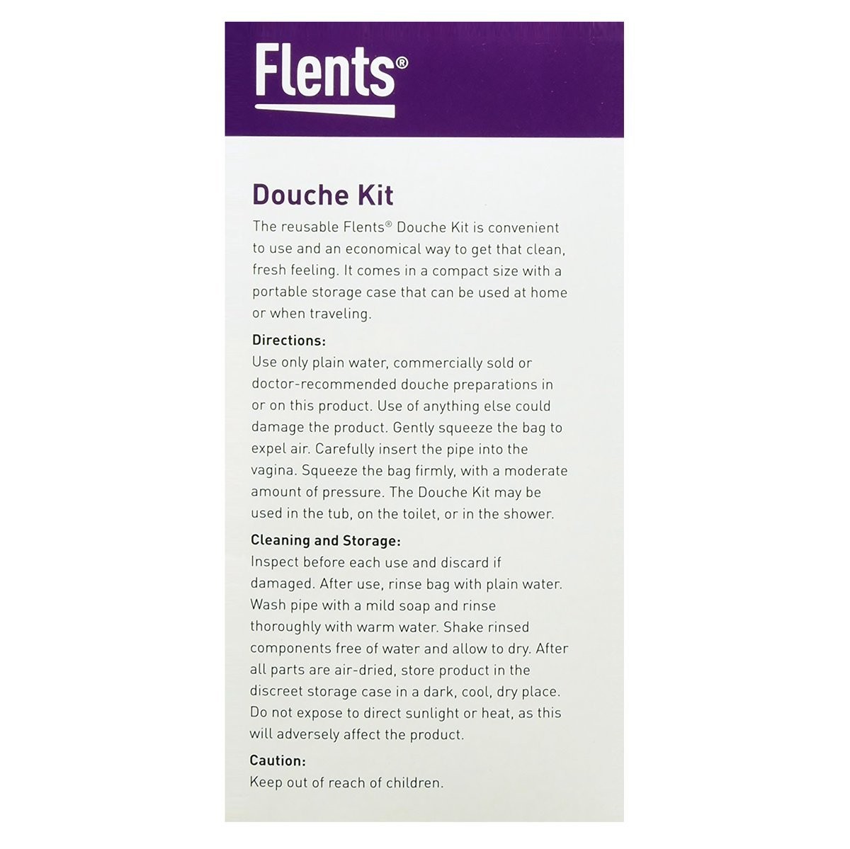 Flents Reusable Douche Kit, Compact & Portable 16 Fl Oz (Pack of 1), Various