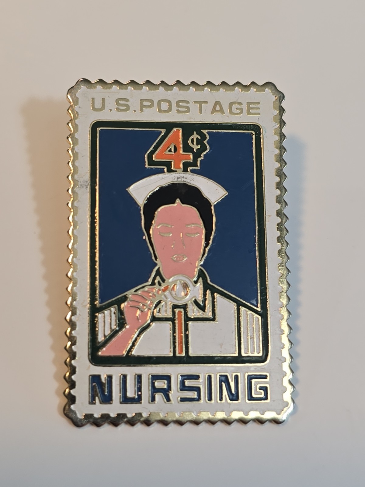 Nursing U.S. Postage Stamp Lapel Pin 4 Cents