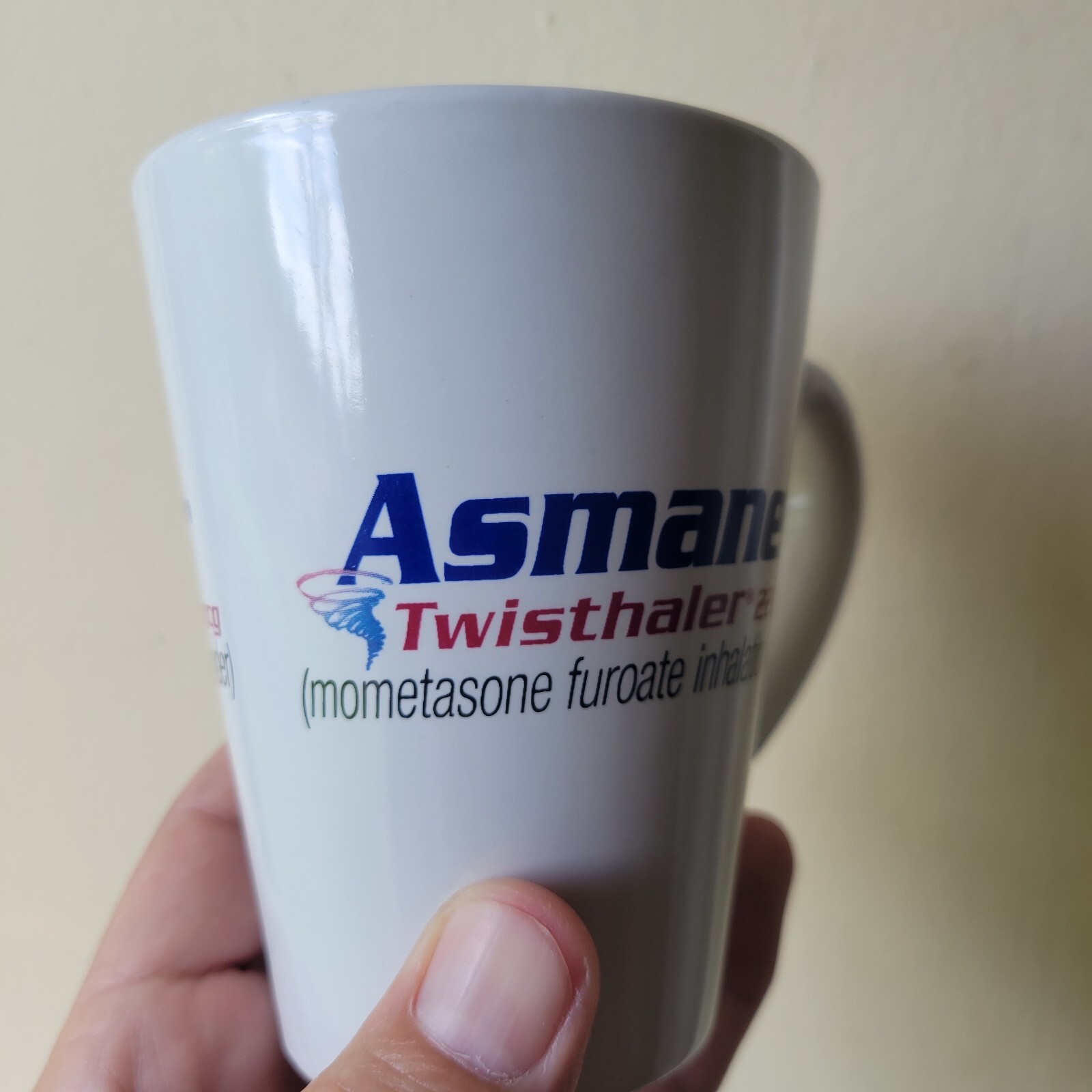 Asmanex Asthma Drug Rep Advertising Coffee Mug Cup Pharma VERY RARE