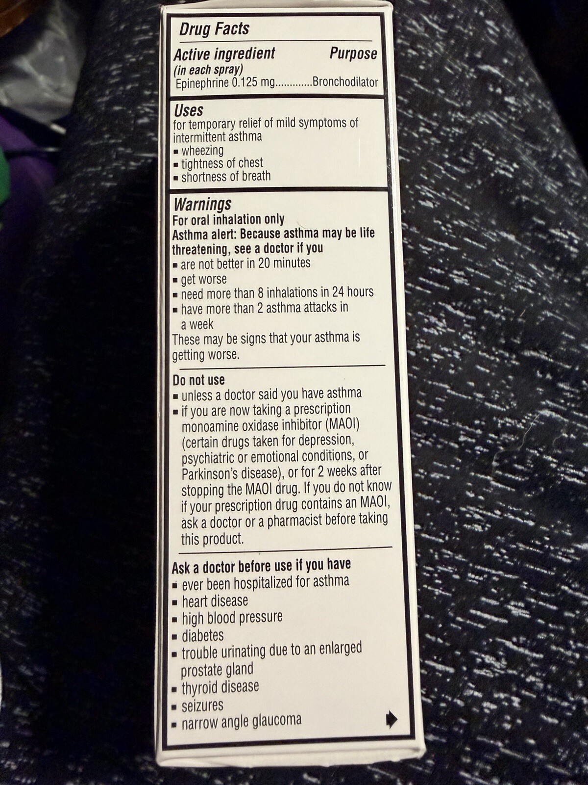 Primatene Mist Epinephrine Inhalation Aerosol 160 Sprays Exp 2027 #605