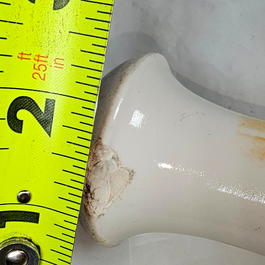 VTG Large Coors USA Heavy White Porcelain #15 Pestle 7 3/4″ long 2 1/4″ diameter