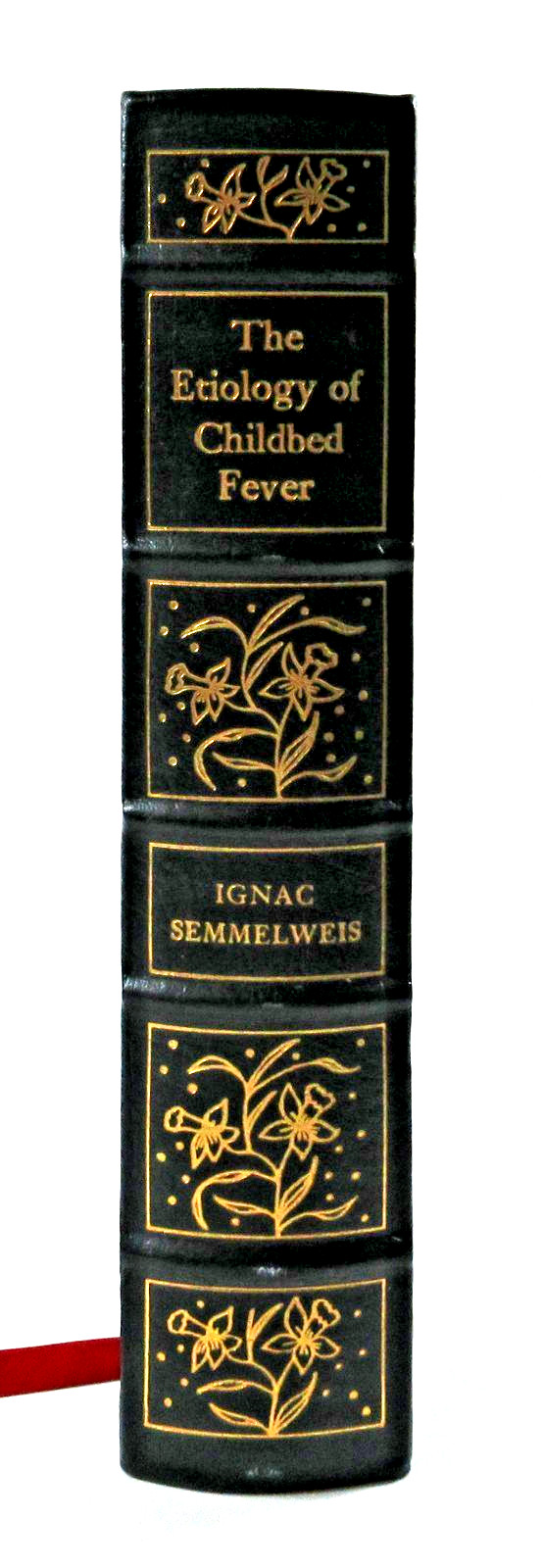 Medical Book OB-GYN Semmelweis Etiology Prophylaxis Childbed Fever Leather Gilt