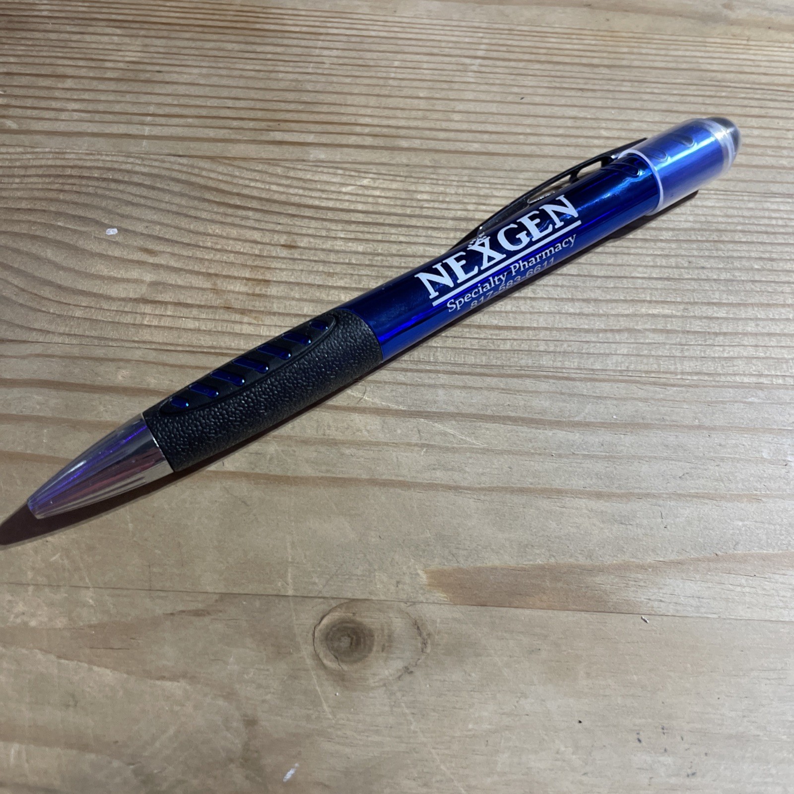 NexGen Specialty Pharmacy Medical Drug Rep Pen Blue Silver Black Sample