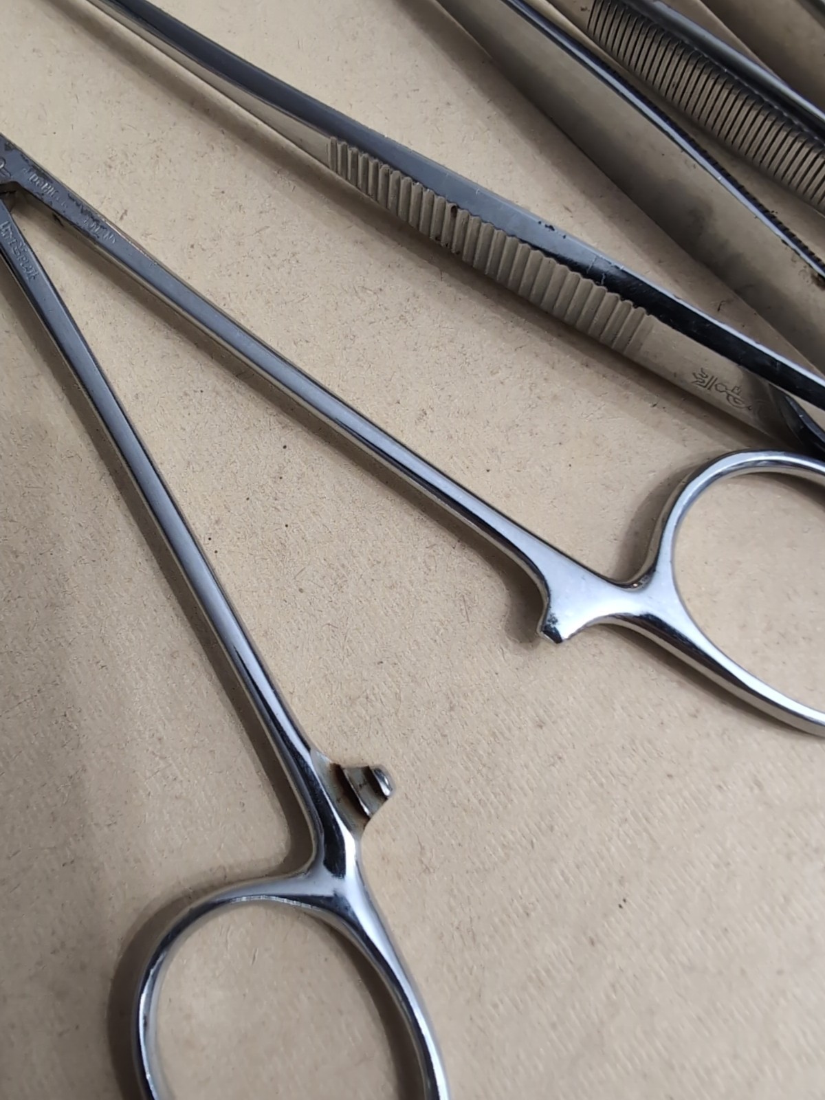 Vintage Dental Tools Tweezers, Hemostat Germany