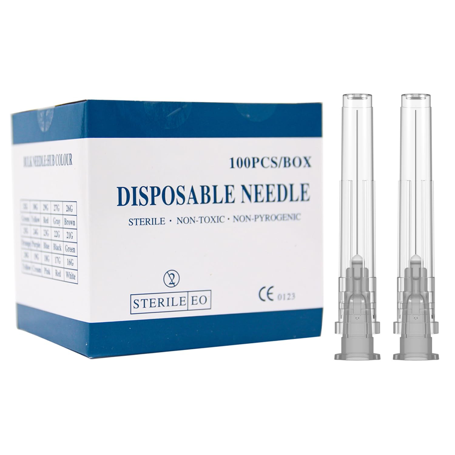 23 Gauge 1 Inch Needle(100 Pack), Luer Lock Industrial 23G-1 IN 25mm
