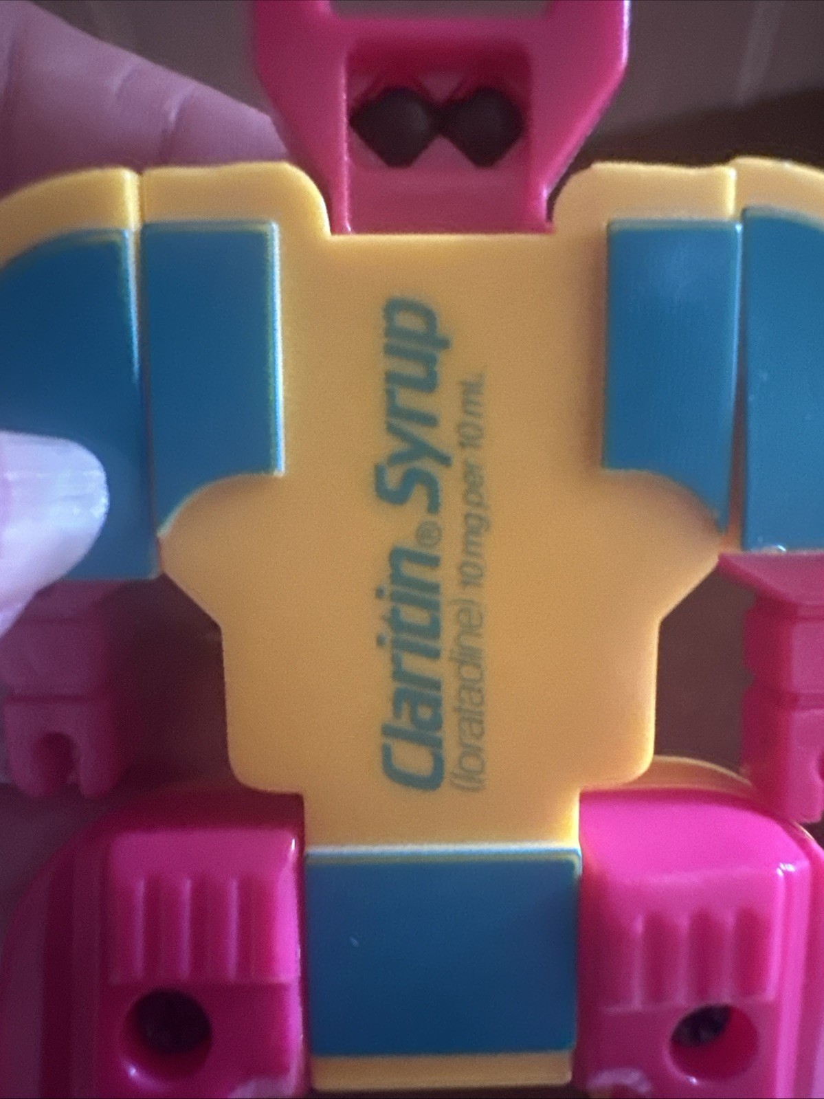 Vintage CLARITIN SYRUP 2.25″ Transforming Advertising Figure Toy Pharma Promo G