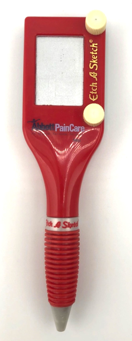 Vtg Abbott Pain Care Drug Rep Promo Merch Etch A Sketch Game Pen HTF Tested NWOP