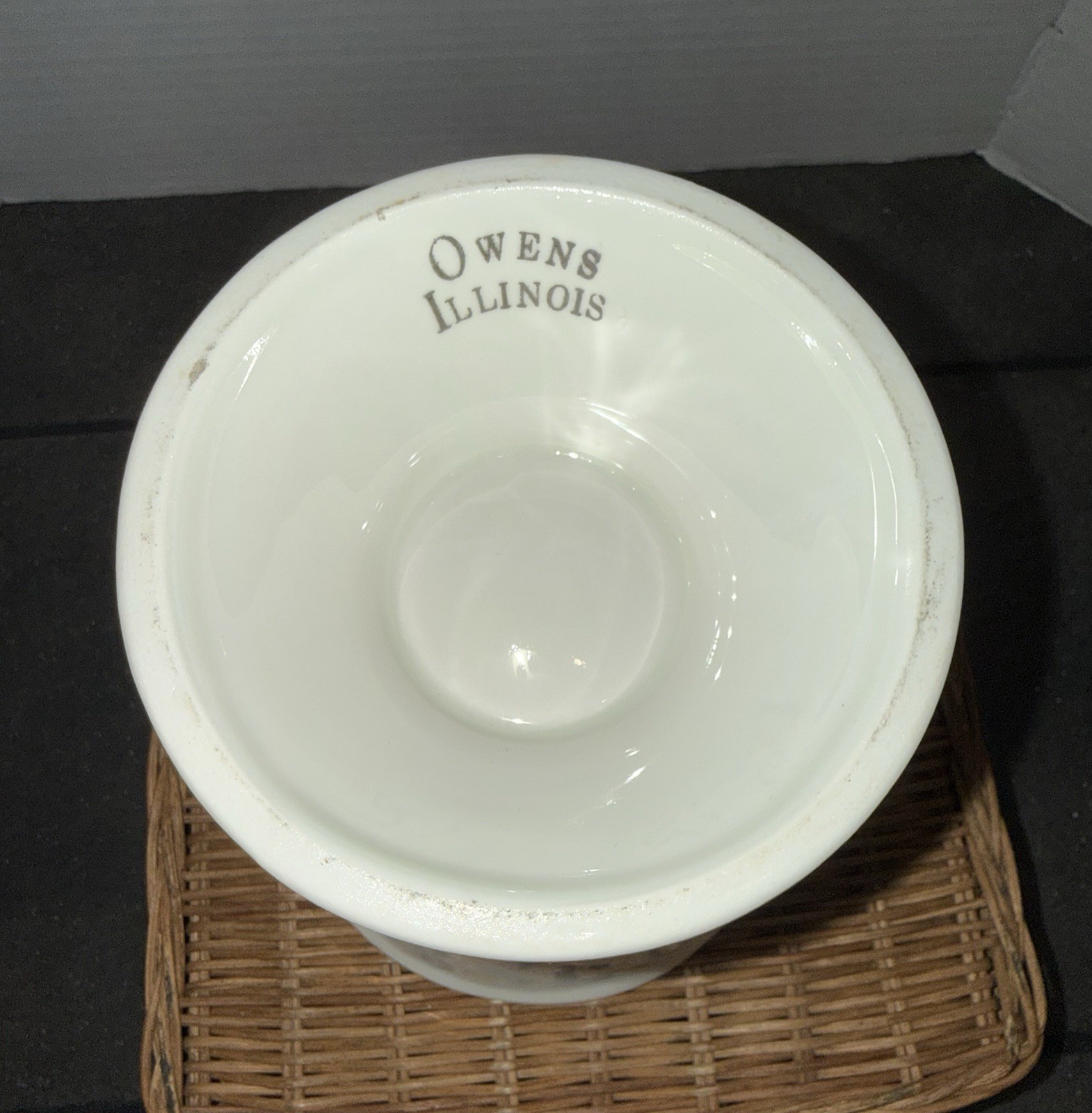 Vintage 1940’s Owens Illinois Stoneware RX Pharmacy Mortar No Pestle Vase