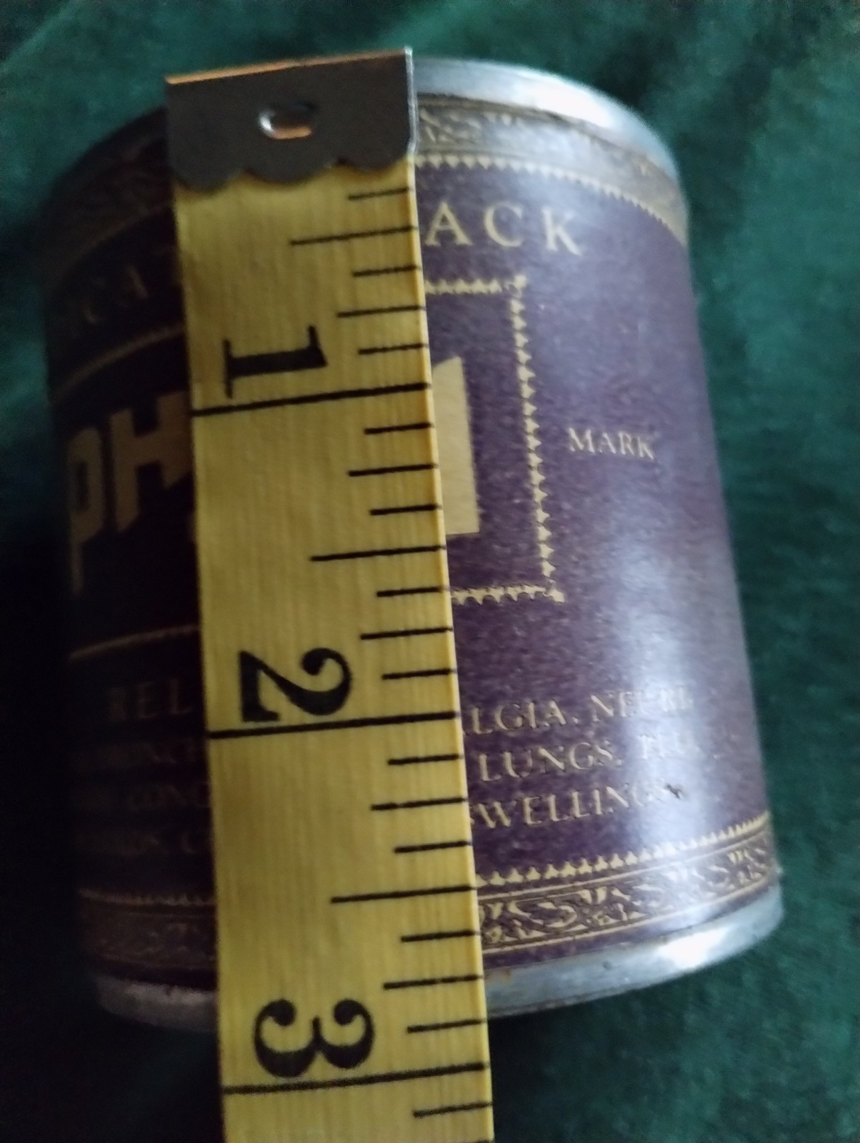 Vintage Container APOTHECARY Asthma RARE tin Medical Coughs 1930s Cure HISTORY