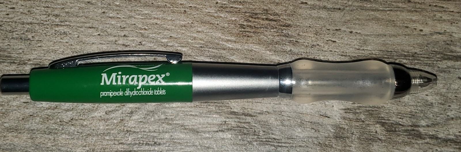 Mirapex Heavy Metal Drug Rep Pharmaceutical Click Pen Used to Light up Dead Bat