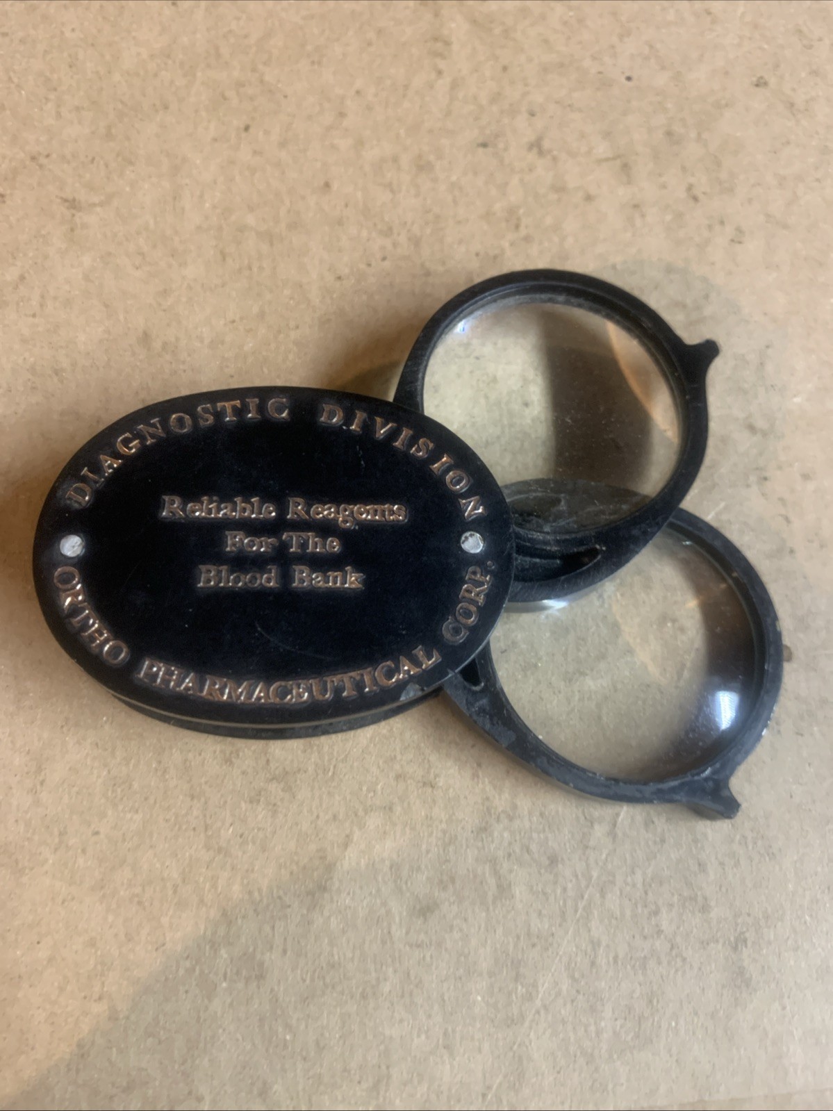 Vintage Ortho Pharmaceutical Folding Pocket Magnifier Blood Regents Japan